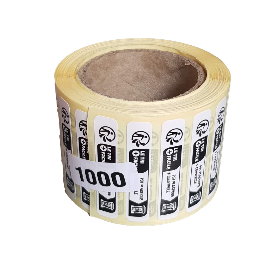 1000 étiquettes tri sélectif "Emballage jetable" - 10 x 49 mm