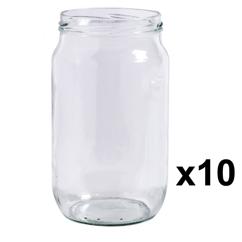 Pack10 Pot verre 1Kg