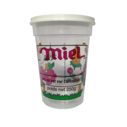 Pot plastique 250g sachet de 25