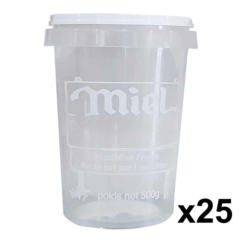 Pot plastique 500g en sachet de 25