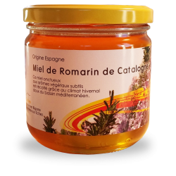 Miel 450g ROMARIN de Catalogne couvercle blanc