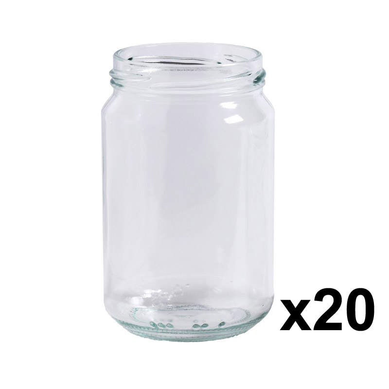 Pot verre 500g en pack de 20