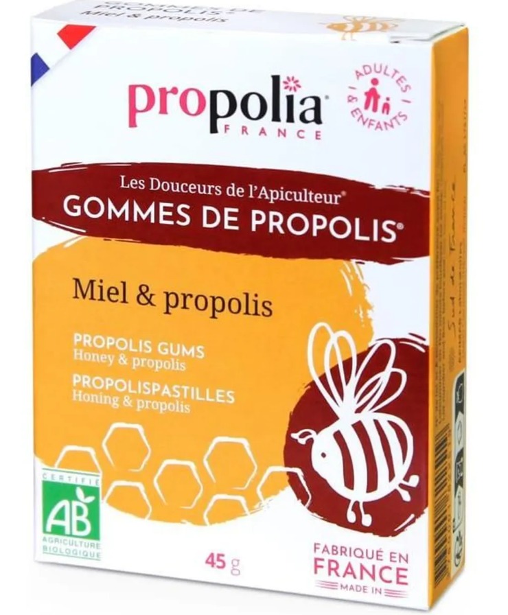 Gommes de propolis miel bio