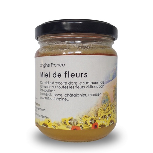 [GMDF250] Miel de FLEURS - verre 250g