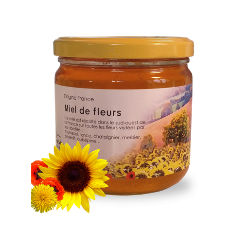 [GMDF45] Miel de FLEURS pot verre 450g